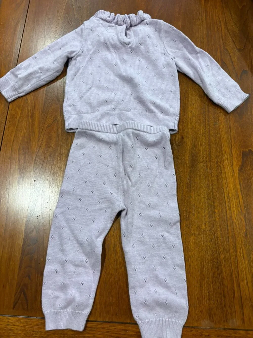 Baby Gap knit two piece set, lavender, size 12-18 months